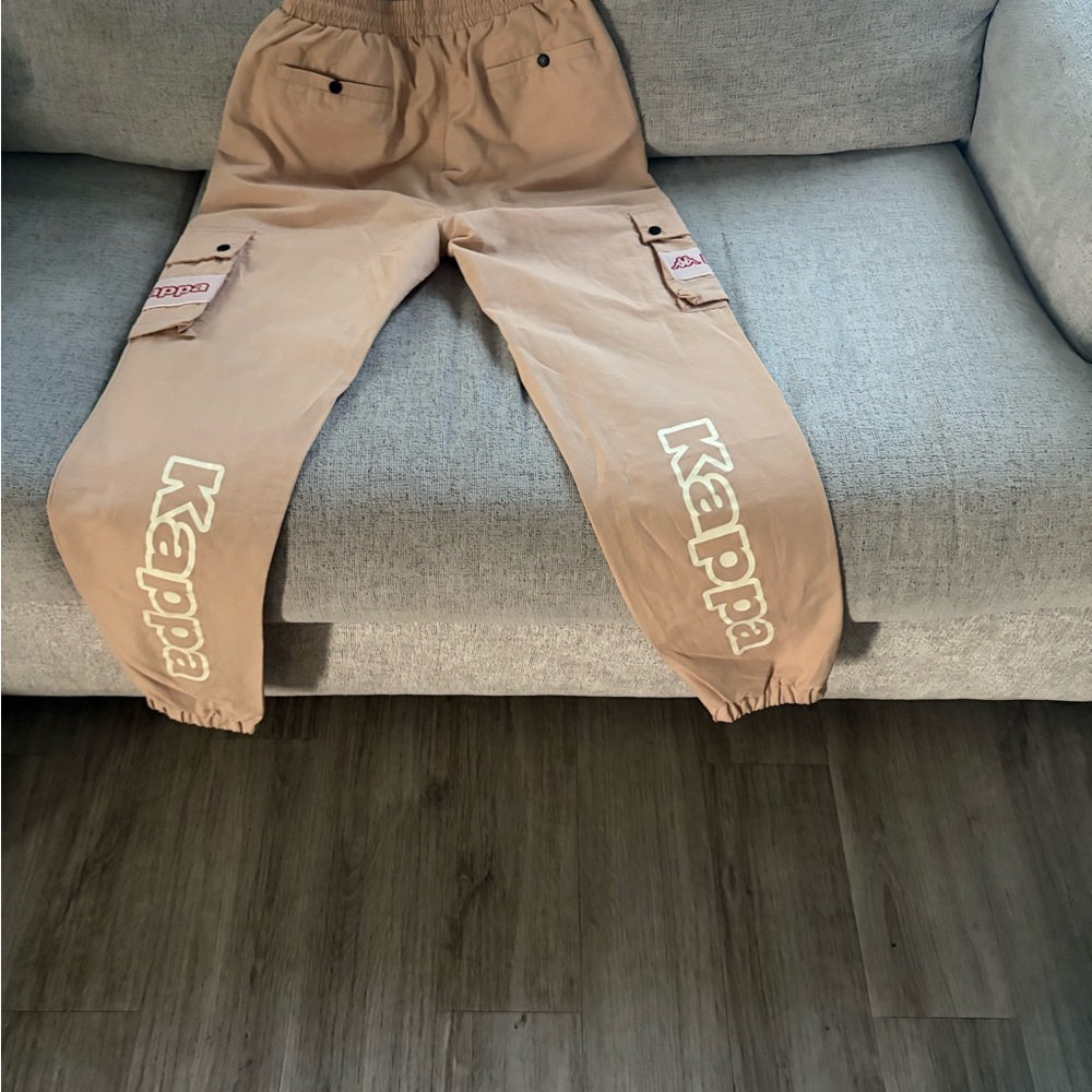 Kappa Beige Cargo Pants with Logo